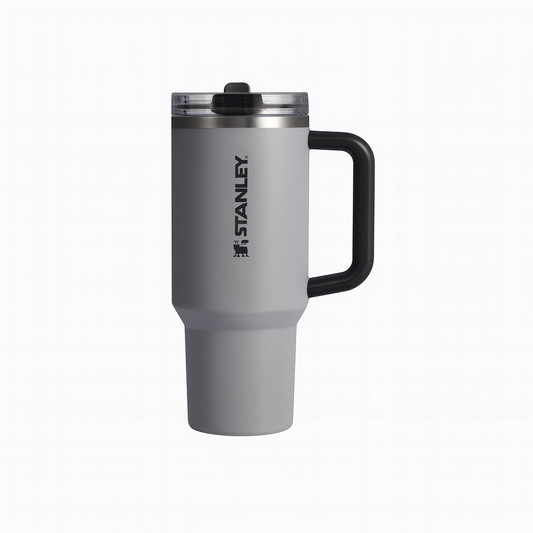 Stanley 40oz Quencher Pro Tour Tumbler with Handle & Straw | 680g Heavy-Duty Stainless Steel Anti-Leak Travel Mug | Vacuum Insulated (Grey – S-21)