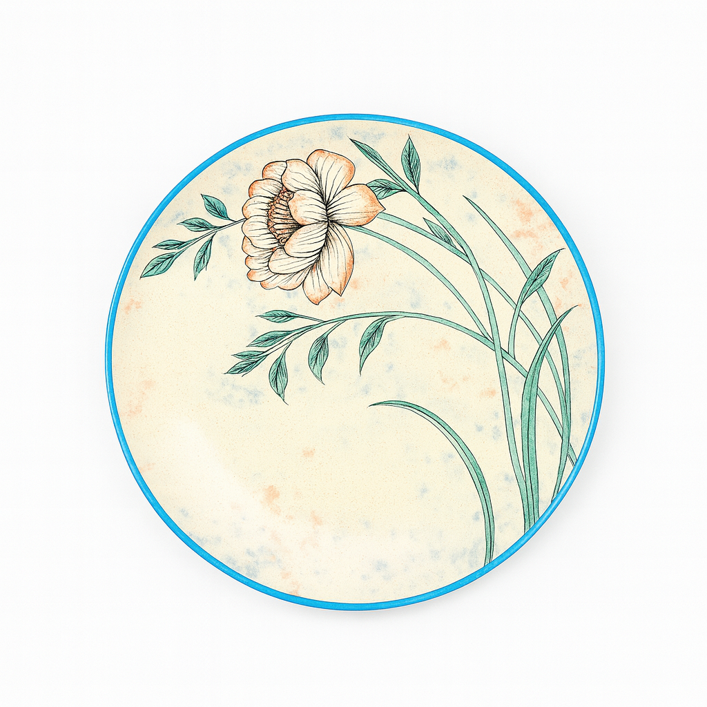 Floral Ceramic Side Plate – 4-24c