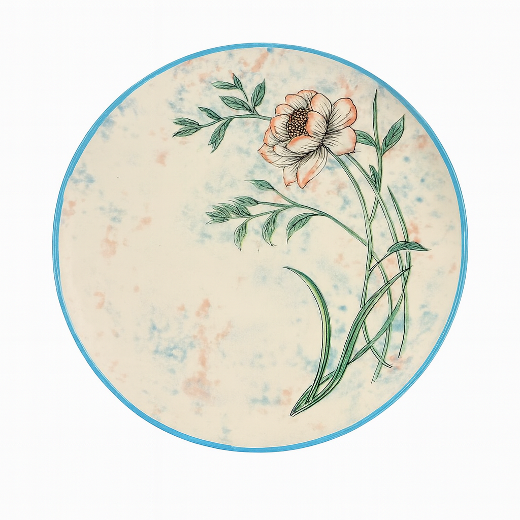 Floral Ceramic Dinner Plate – 4-12c