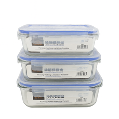 1Pc Premium Airtight Rectangle Glass Food Storage Containers– 1040ml, 1520ml & 2260ml | Leakproof, Microwave & Freezer Safe