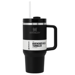 Stanley 40oz Quencher Tumbler with Handle & Straw – 680g Heavy-Duty Stainless Steel Travel Mug | Vacuum Insulated Hot & Cold Beverage Cup (Matte Black)
