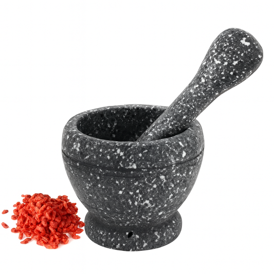 Small Stone Mortar & Pestle – Hawan Dasta Spice Grinder for Kitchen & Traditional Use