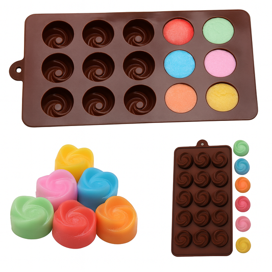 Silicone Chocolate Mold – Non-Stick Reusable Baking Tray for Candy, Jelly, Soap & Ice Cubes