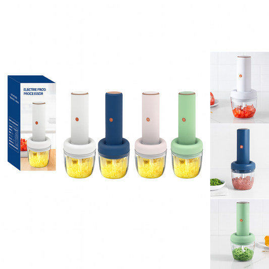 Electric Food Processor – Mini Portable Vegetable Chopper & Meat Grinder (Assorted Colors)