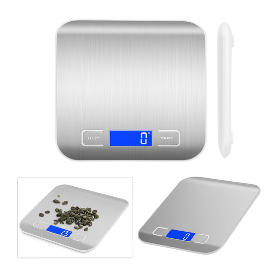 Electronic Kitchen Scale – Stainless Steel Digital Food Weighing Scale with LCD Display