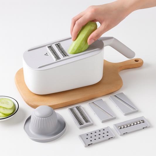 Ecoco Multi-Function Grater & Slicer – 6-in-1 Vegetable Cutter with Storage Box