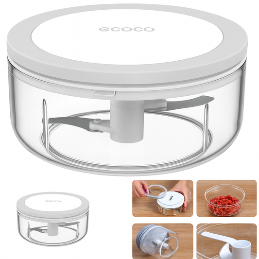 Ecoco Manual Food Processor – Hand-Pull Vegetable Chopper & Mincer for Kitchen Use