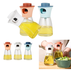 Button Oil Spray Bottle – Refillable Olive Oil & Vinegar Mister for Cooking, BBQ & Salads