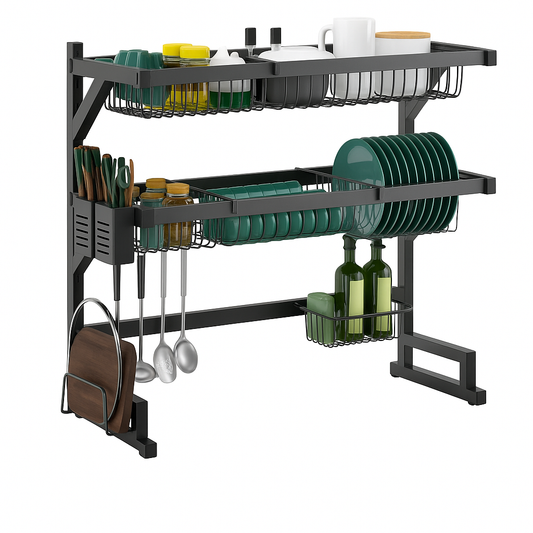 85CM Sink Kitchen Rack – Double Layer Over-the-Sink Organizer
