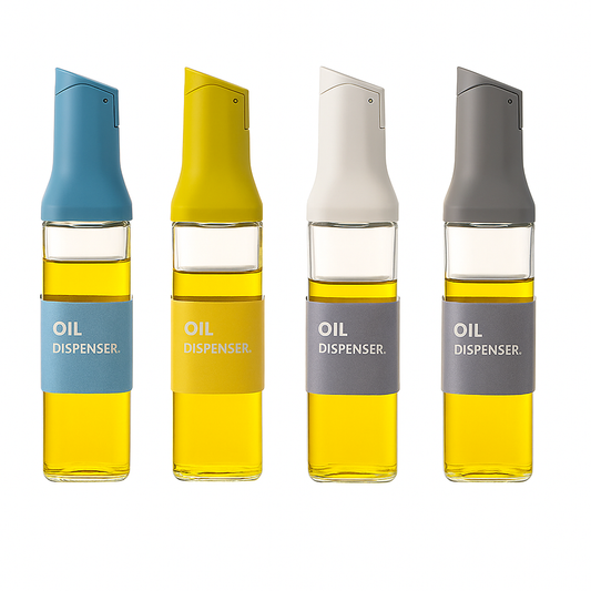 Oil Dispenser Bottle 500ml – Glass Kitchen Oil Pourer (Assorted Colors)