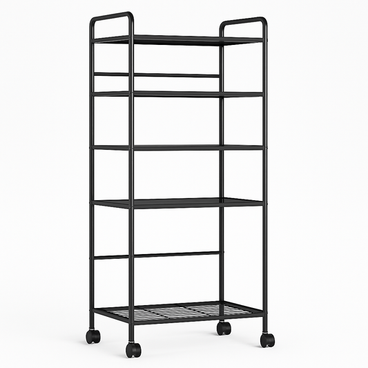 5-Layer Multipurpose Storage Rack with Wheels – Heavy-Duty Organizer