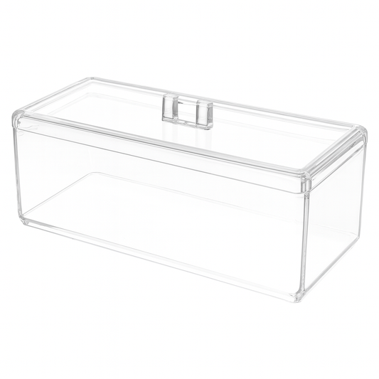 Acrylic Cosmetic Storage Box with Lid – Transparent Makeup Organizer