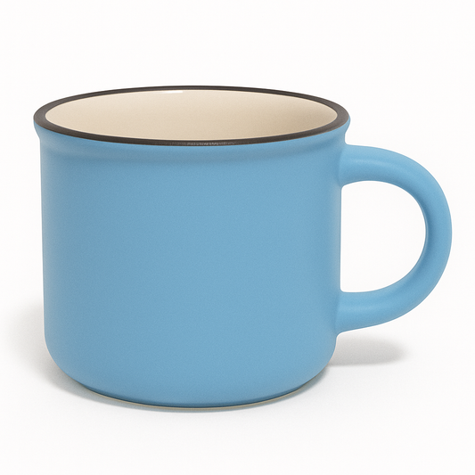 Mug With Tilt Black Edge – Mehroon, Green, Yellow
