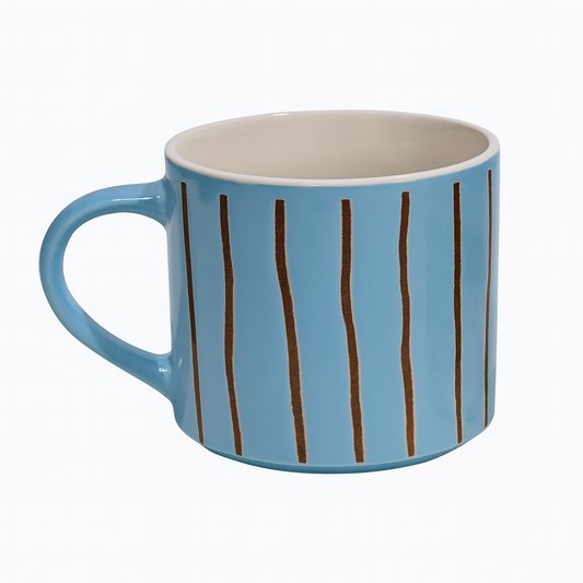 Mug Aesthetic – Blue, Yellow & Pink (400 ml)