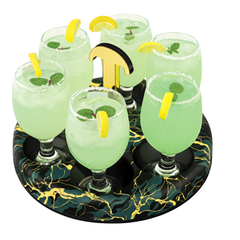 Spin Sip Glass Stand – Rotating Drink & Glass Organizer (30 cm)