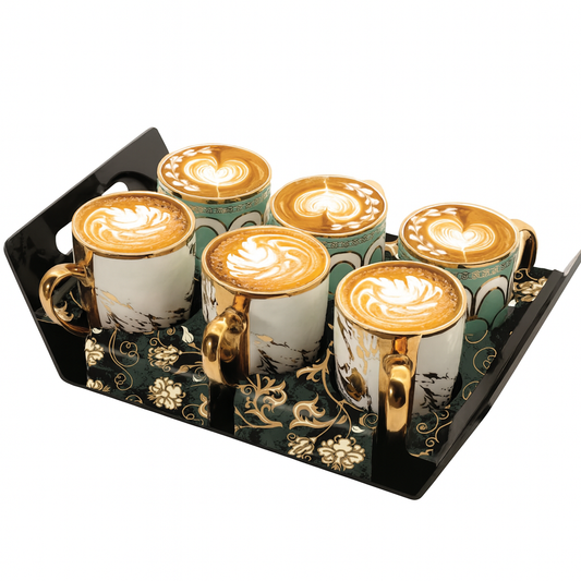 4 Star Mug Holder – Decorative Serving Tray with Mug Slots