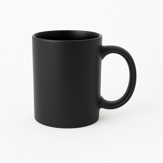 Colorful Ceramic Mug Set – 350ml Coffee & Tea Cup in Black