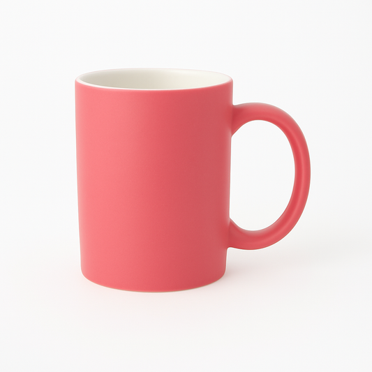 Colorful Ceramic Mug Set – 350ml Coffee & Tea Cups in Sea Green, Pink, Yellow, Peach, Light Blue & Black