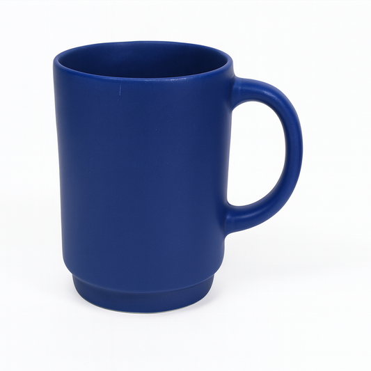 Classic Ceramic Mug – 330ml Coffee & Tea Cup in Black, Blue, Green, Mehroon, White, Grey & Yellow