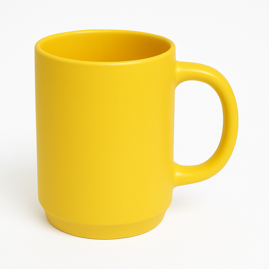 Classic Ceramic Mug – 330ml Coffee & Tea Cup in Yellow