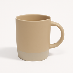 Ceramic Coffee Mug 350ml  | Green, Light Brown, Maroon & Brown