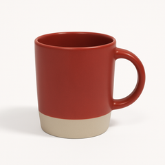 Ceramic Coffee Mug 350ml  | Green, Light Brown, Maroon & Brown