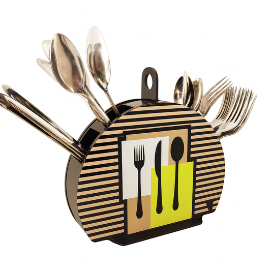 Cutlery Holder Black – Compact Utensil & Cutlery Organizer