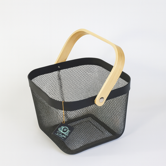 Fruit Basket with Bamboo Handle – 10 × 8 Inch