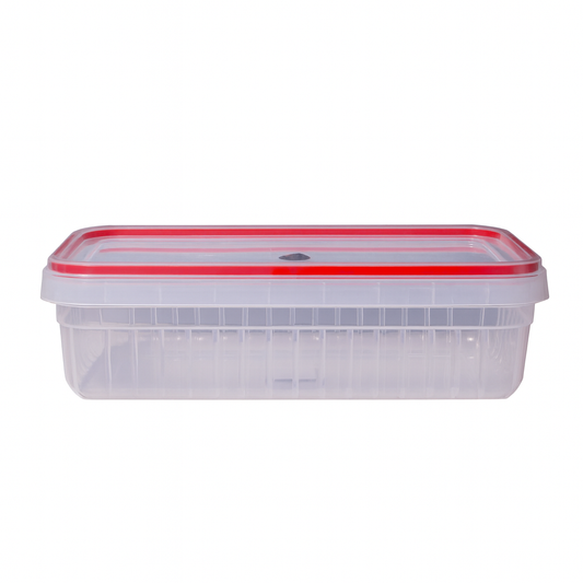 1pc Clear Storage Box 2 Liter (Assorted) – Airtight Plastic Food Container with Colored Lid