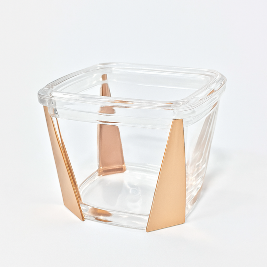 1Pc Acrylic Jar – Small, Medium & Large | Transparent Storage Container with Rose Gold Design
