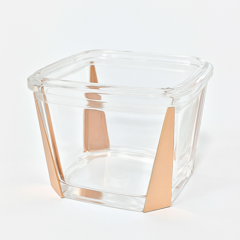 1Pc Acrylic Jar – Small, Medium & Large | Transparent Storage Container with Rose Gold Design - Habitt