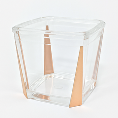1Pc Acrylic Jar – Small, Medium & Large | Transparent Storage Container with Rose Gold Design