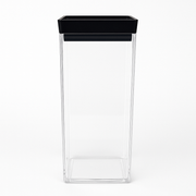 1Pc Acrylic Jar – Small, Medium & Large | Transparent Storage Container with Black Lid - Habitt