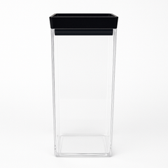 1Pc Acrylic Jar – Small, Medium & Large | Transparent Storage Container with Black Lid
