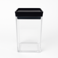 1Pc Acrylic Jar – Small, Medium & Large | Transparent Storage Container with Black Lid