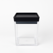 1Pc Acrylic Jar – Small, Medium & Large | Transparent Storage Container with Black Lid - Habitt