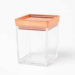 1Pc Acrylic Jar  – Small, Medium & Large | Transparent Storage Container with Rose Gold Lid