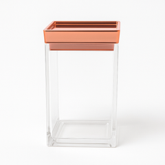 1Pc Acrylic Jar  – Small, Medium & Large | Transparent Storage Container with Rose Gold Lid