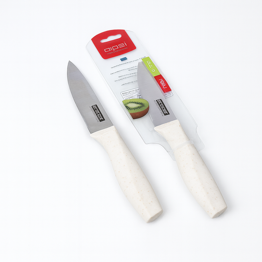 1Pc Stainless Steel Kitchen Knife – Single Piece Paring Knife with White Handle