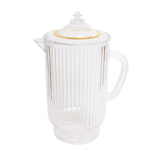 Ripple Acrylic Jug 2500 ml – Elegant Transparent Water & Beverage Pitcher with Lid