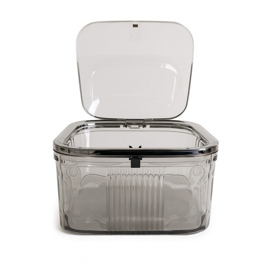 1pc Acrylic Push Box with Lid – Clear Storage Container (Small & Large)