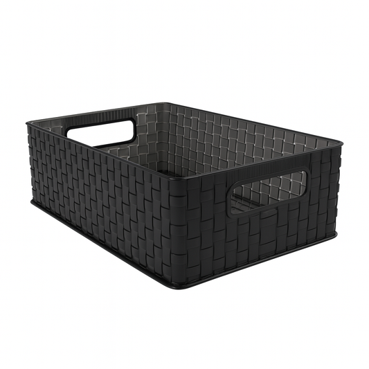 1pc Acrylic Woven Organizer with Handles – Multipurpose Storage Basket (Small, Large & Long)