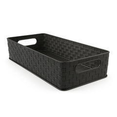 1pc Acrylic Woven Organizer with Handles – Multipurpose Storage Basket (Small, Large & Long)