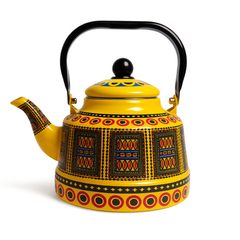 1Pc Enamel Kettle 2.5 Ltr – Decorative Tea & Water Kettle with Handle (Multiple Colors & Designs)