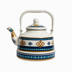 1Pc Enamel Kettle 2.5 Ltr – Decorative Tea & Water Kettle with Handle (Multiple Colors & Designs)