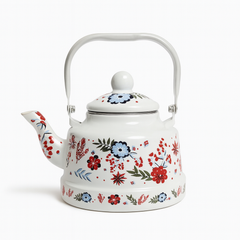 1Pc Enamel Kettle 2.5 Ltr – Decorative Tea & Water Kettle with Handle (Multiple Colors & Designs)