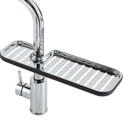 Ecoco Sink Faucet Shelf – Adjustable Kitchen Sink Organizer Rack for Sponges & Soap