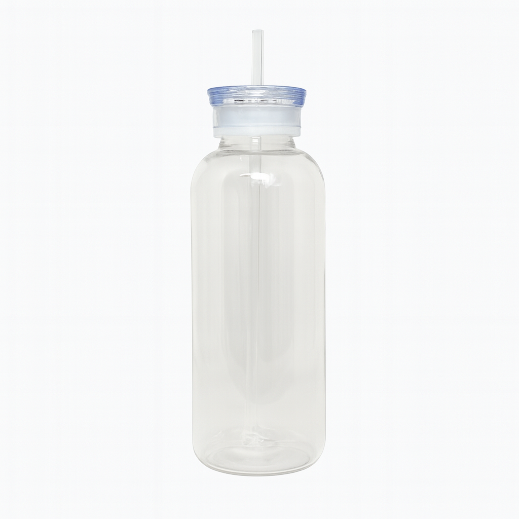 Botilya Bolicha Double Cap Bottle with Straw – 500ml / 750ml - Habitt