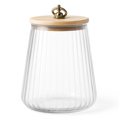 Triangular Glass Storage Jar with Pull Ring Lid – 650ml Transparent Container