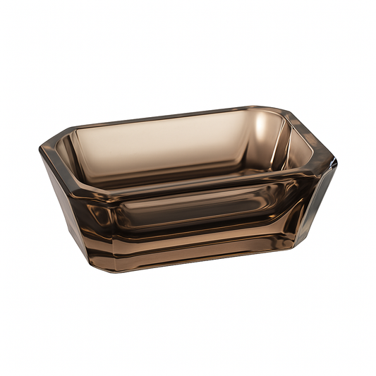 Premium Gray Acrylic Soap Dish – Modern Bathroom Accessory